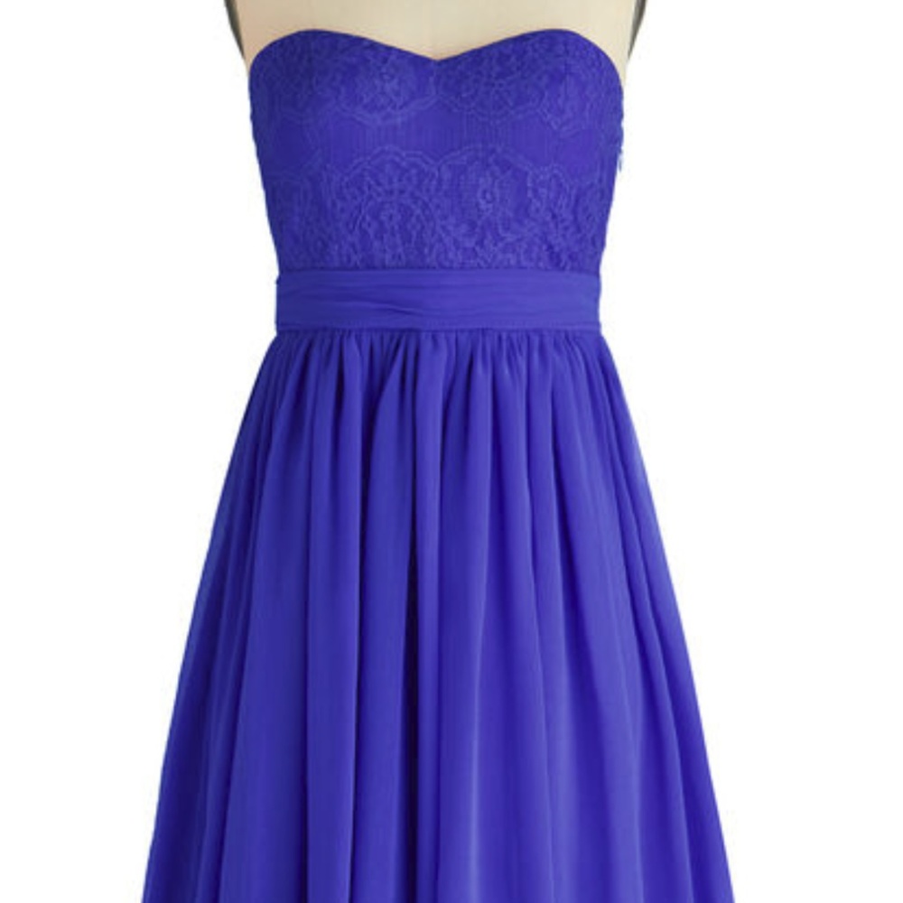 NWT Modcloth Minuet Purple Strapless Dress Small